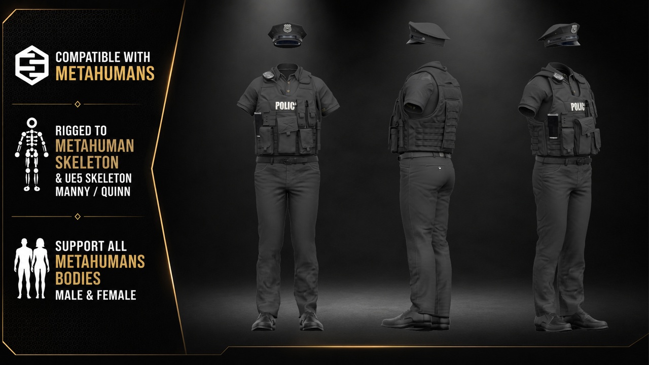 Media 1 for listing Police Tactical Outfit for MetaHumans