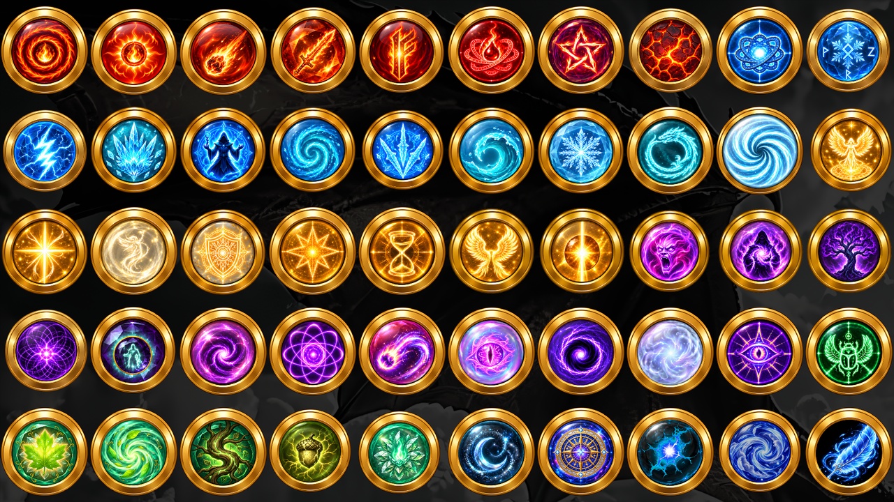 Media 1 for listing 50 Fantasy RPG Skill Icons