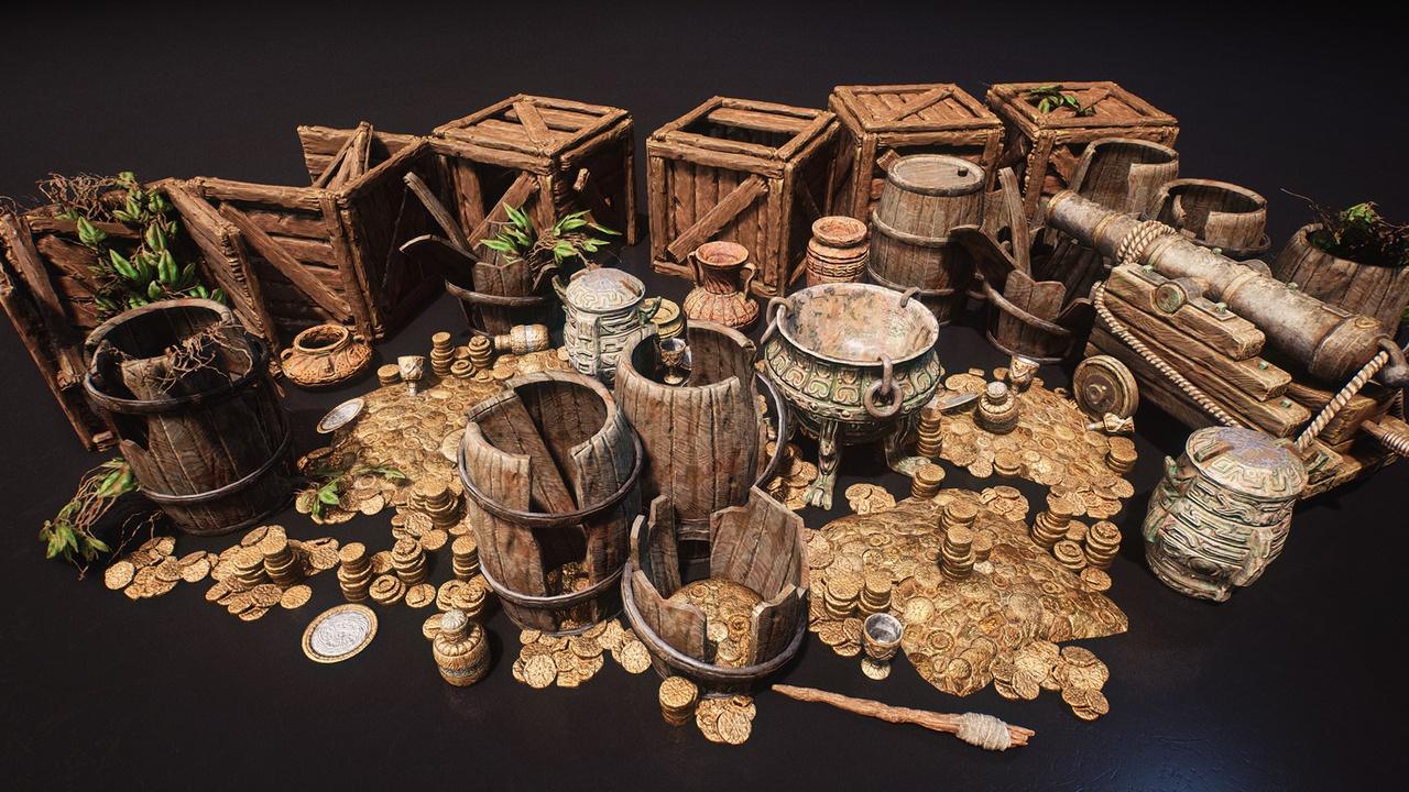 Media 1 for listing Ruins Treasure Prop Pack