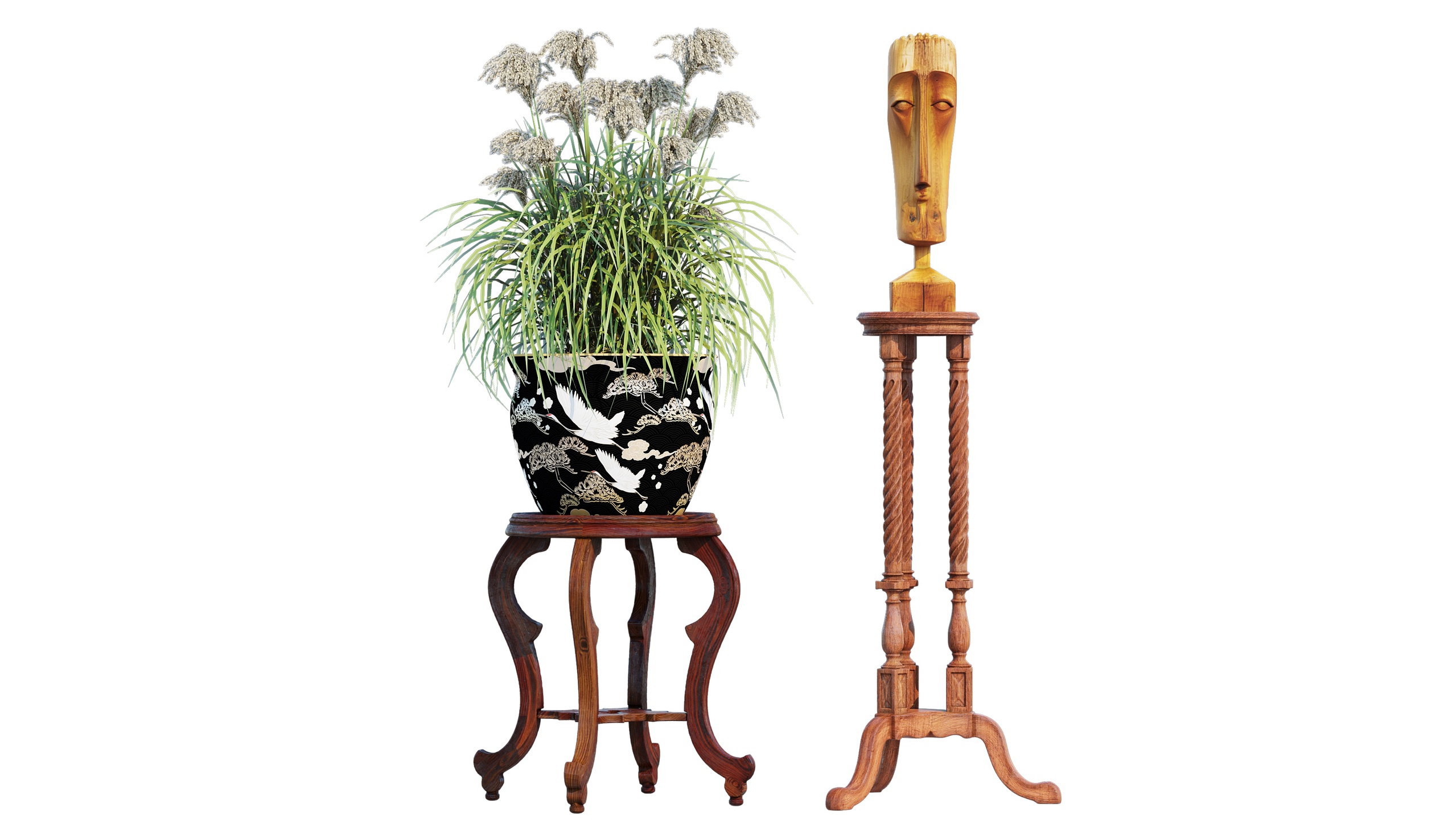 Media 1 for listing Wood stand with pot