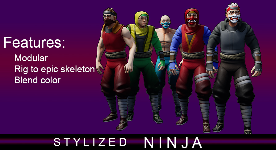 Stylized ninja | Fab