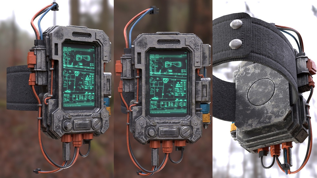 Media 1 for listing Sci-Fi Wrist Device for MetaHuman, Rigged 3D Model — UE5 Manny & Quinn - MHPKG