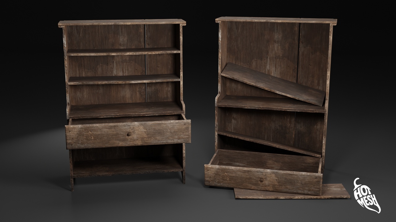 Media 1 for listing OPTIMIZED WOODEN MEDIEVAL SHELF