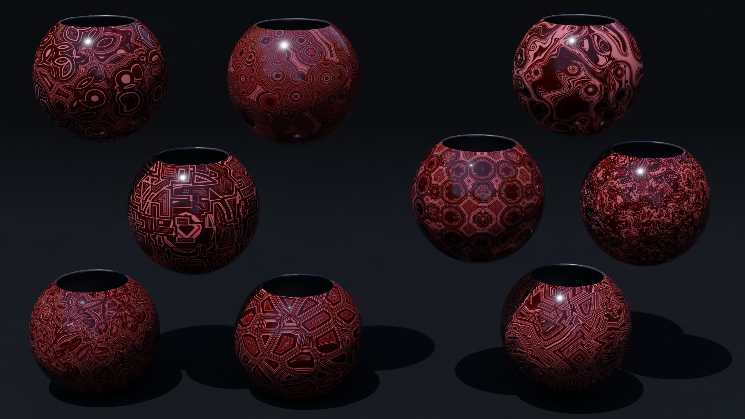 Media 1 for listing Psychedelic Vases Collection – 9 Unique 4K Textures
