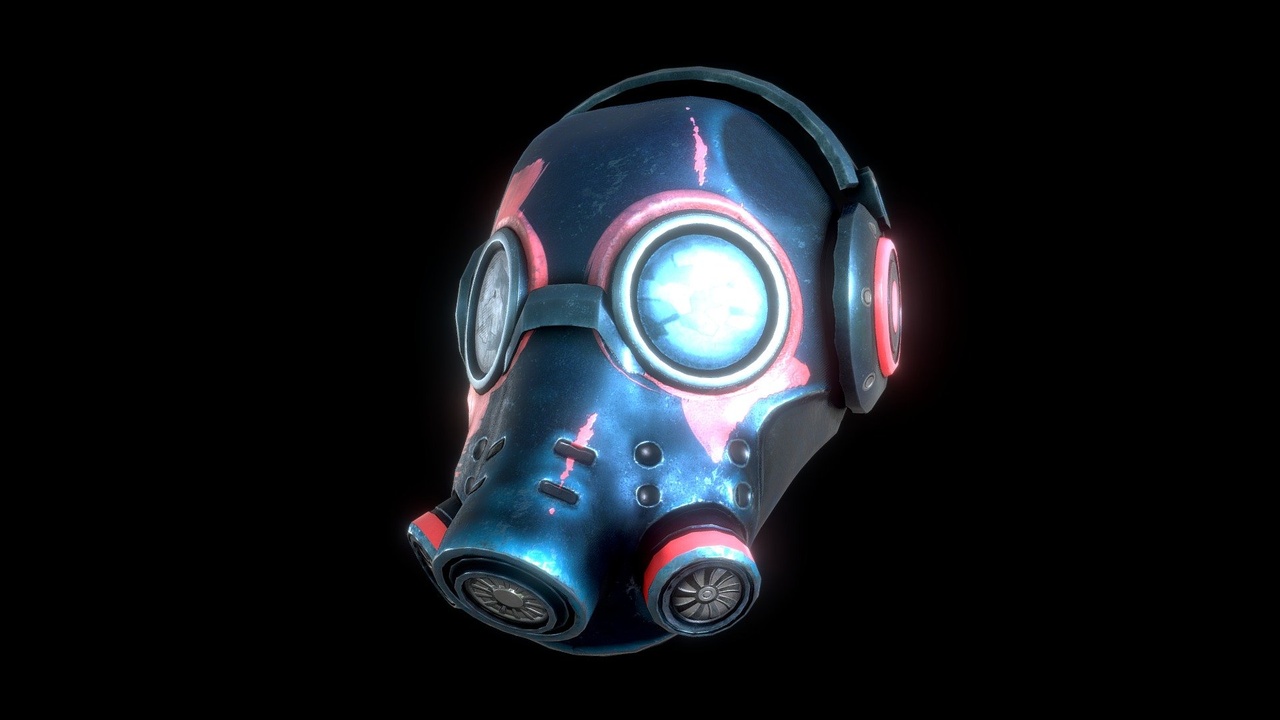 出品Futuristic Cyberpunk Gas Mask | Game Modelのメディア1