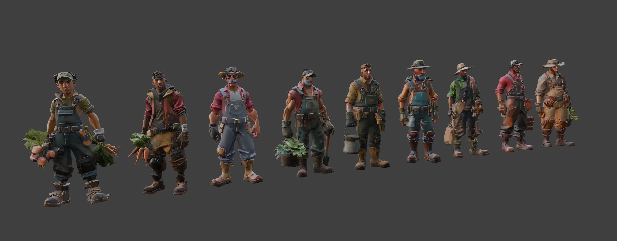 Media 1 for listing Stylized Lowpoly Farmers🧑🌾