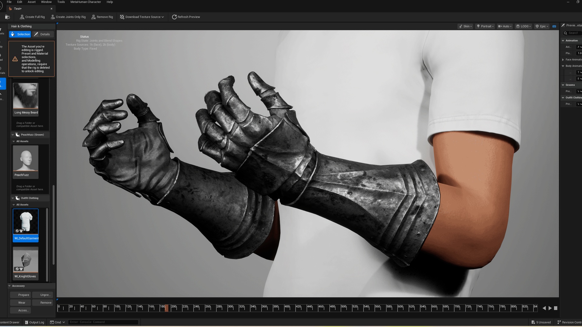 Media 1 for listing Knight Gloves Metahuman