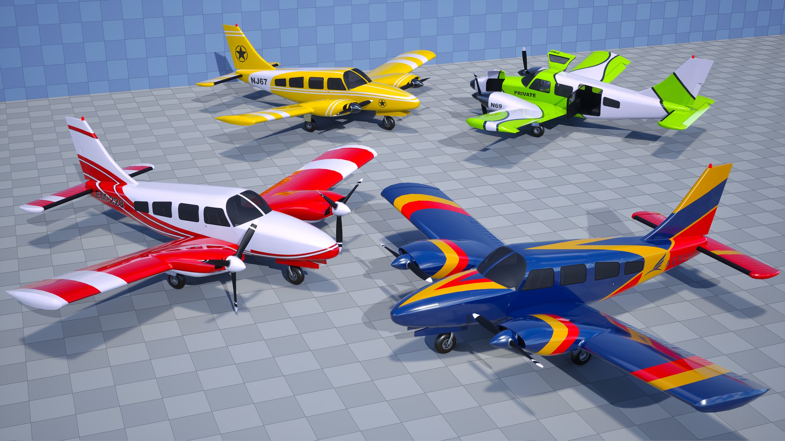Media 1 for listing Stylized Aircrafts - Light Aircraft Plane "Daedalus"