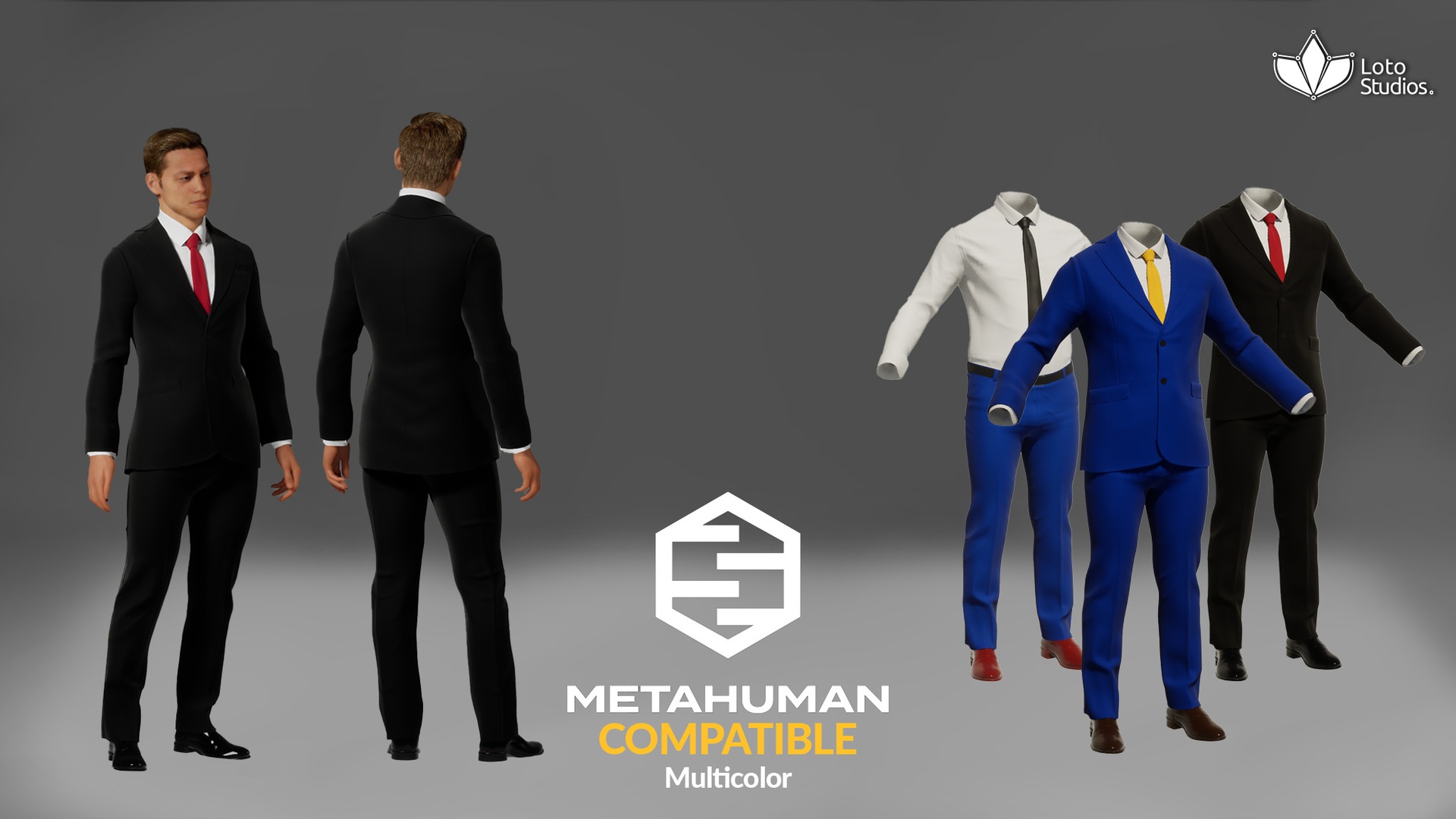 Media 1 for listing Business Man Outfit - Metahuman Compatible