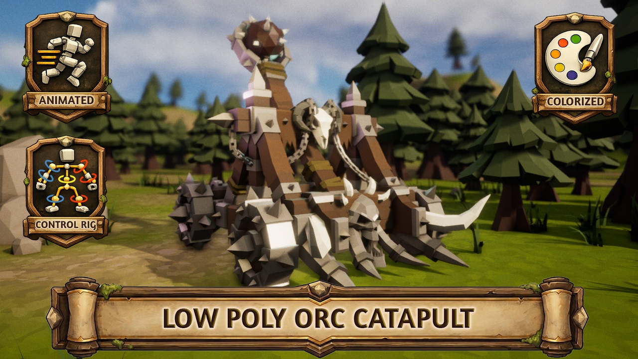 Media 1 for listing Low Poly Orc Catapult