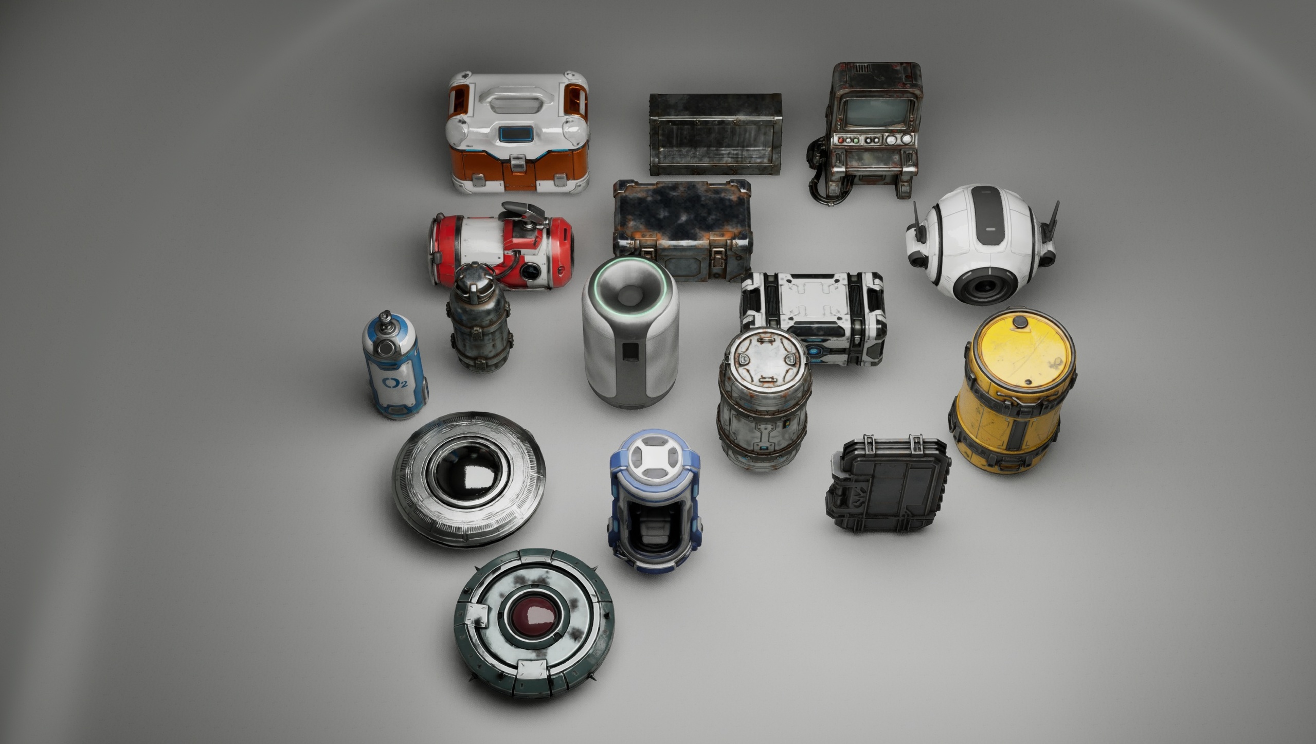 Media 1 for listing Sci-Fi Station & Industrial Pack 1 - Prop Bundle (Game-Ready PBR)