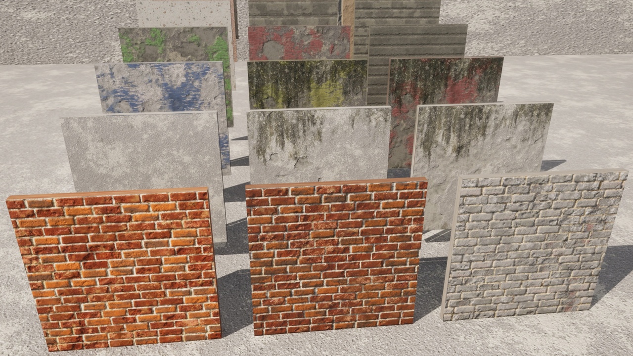 الوسائط 1 للقائمة 30 Seamless Walls Materials - Brick and Concrete
