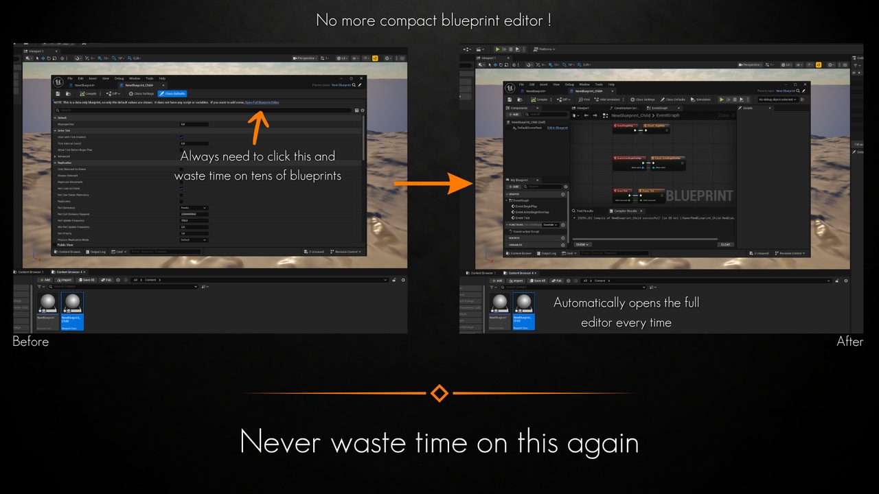 Media 1 for listing No More Compact Blueprint Editor