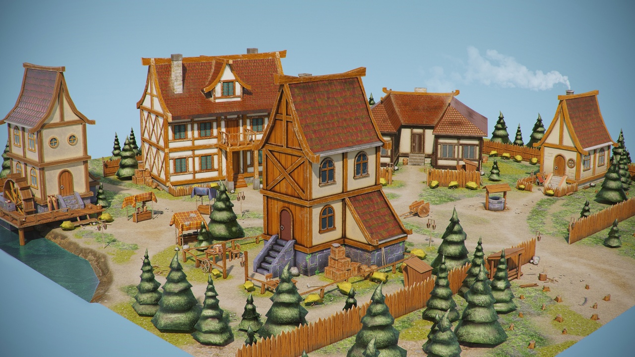 Media 1 for listing Top-Down Stylized Village