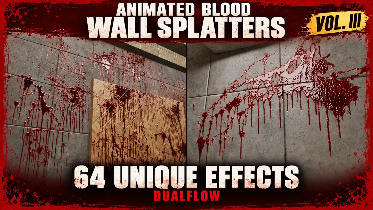 Media 1 for listing Animated Blood Wall Decal Pack Vol.III