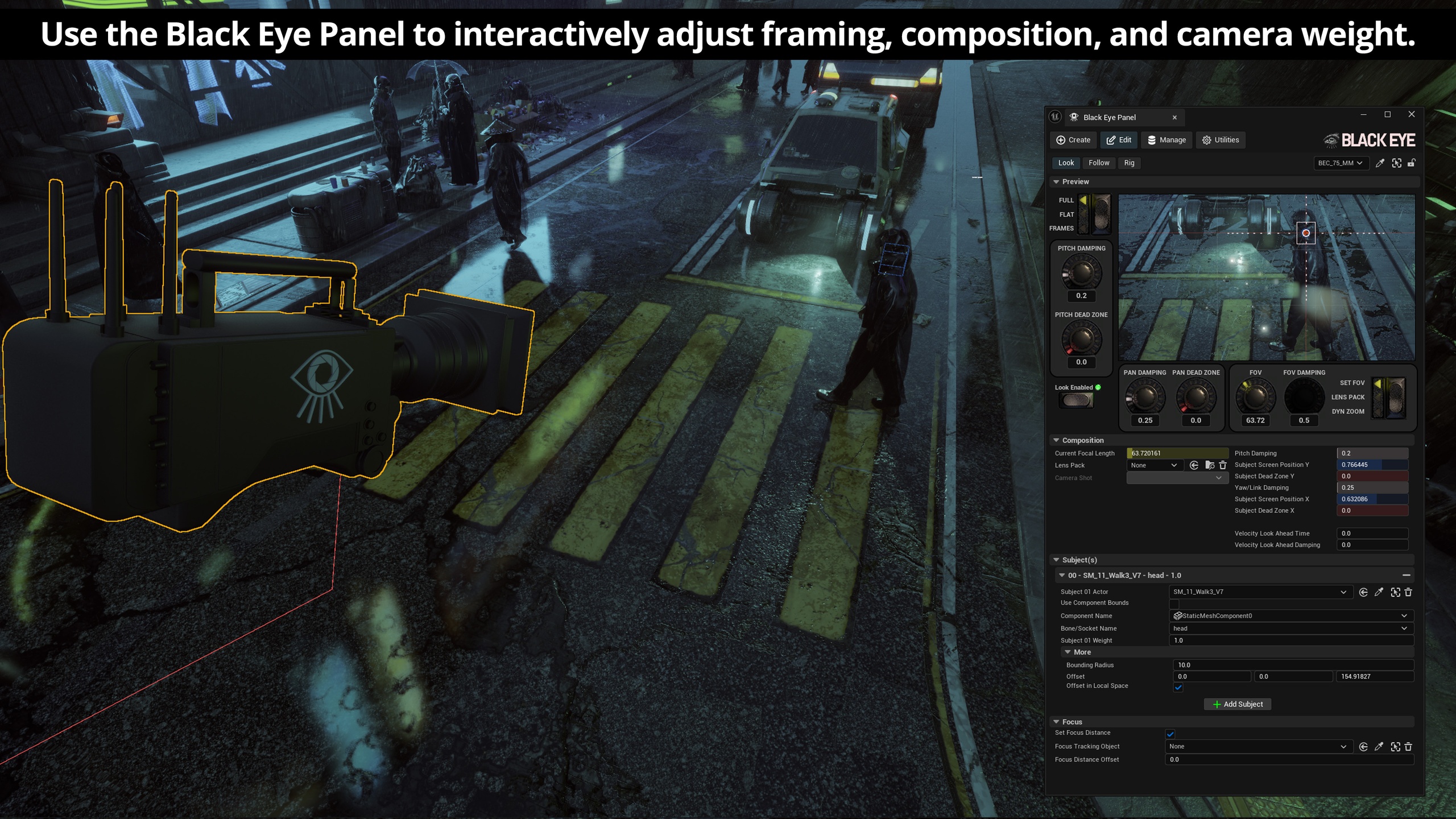 出品Black Eye Camera - Powerful Procedural Camera System for Gameplay and Cinematicsのメディア1