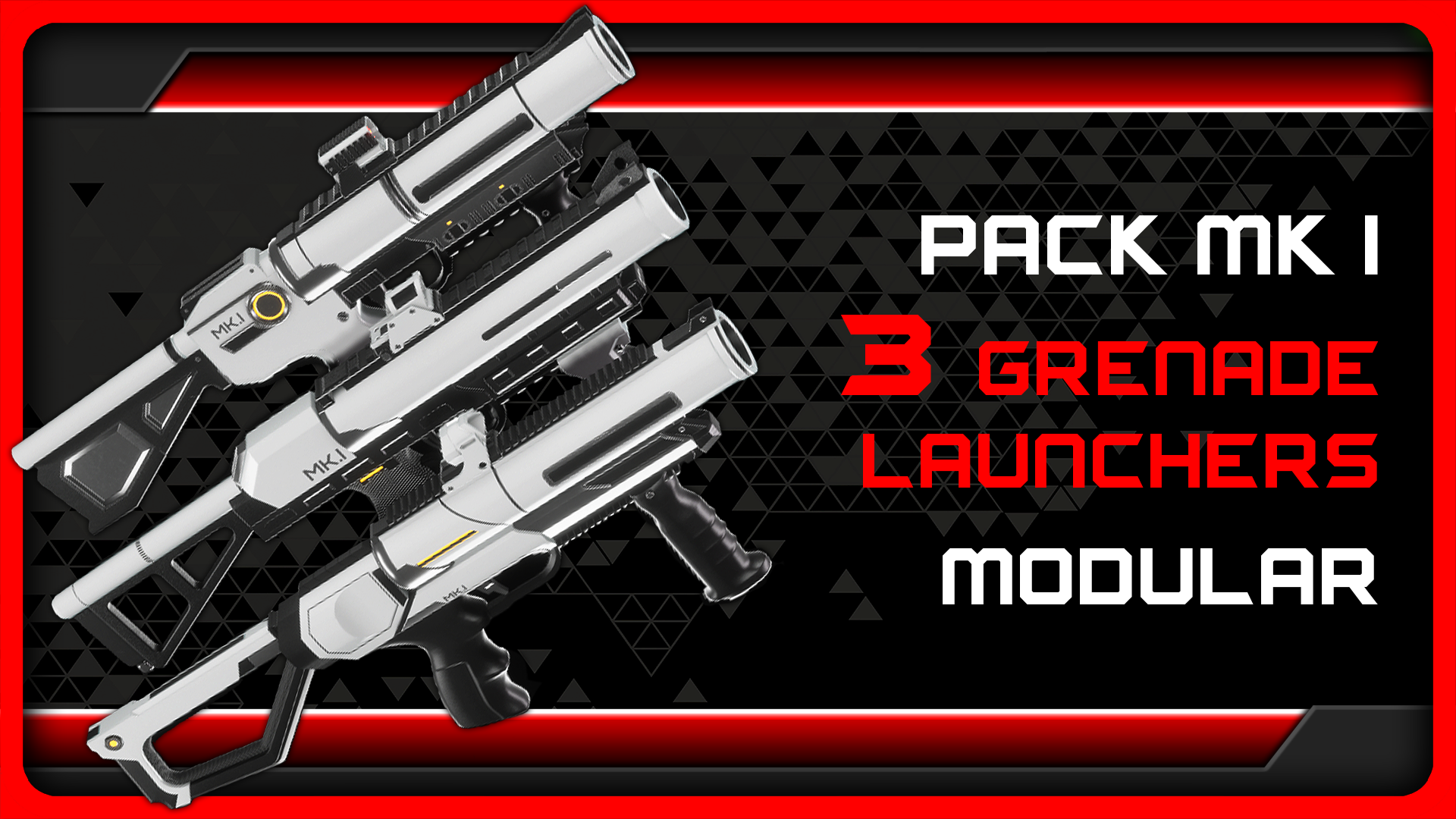 SciFi Grenade Launcher Pack MK I | Fab