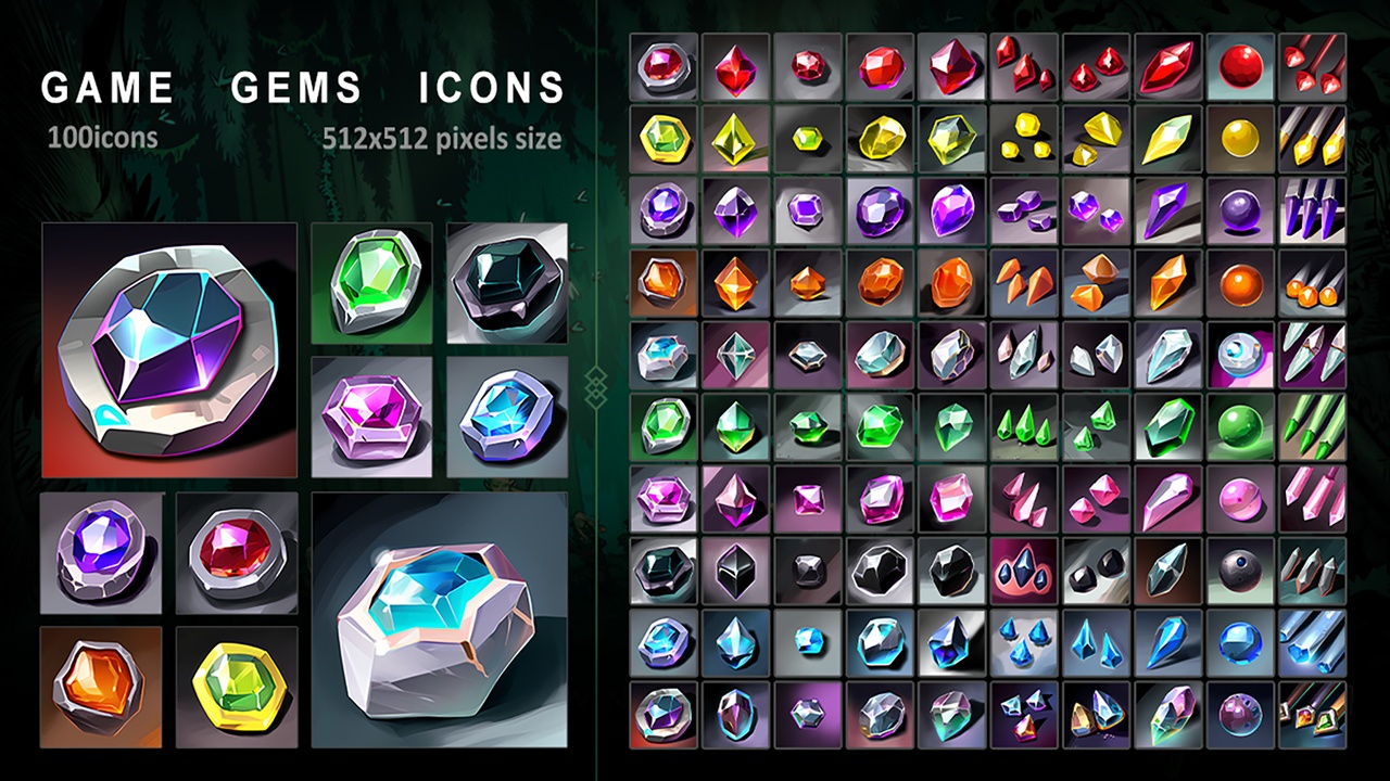 Media 1 for listing Gems Icons 01