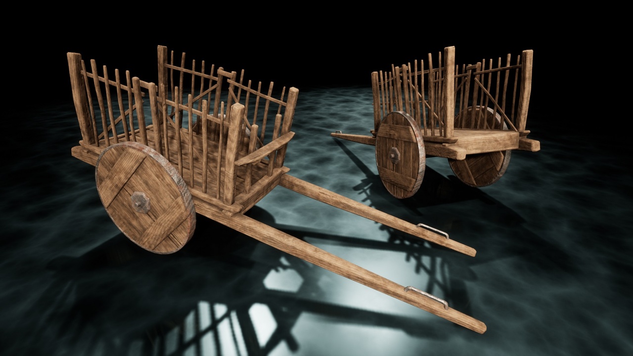 Media 1 for listing Medieval Wooden Carts