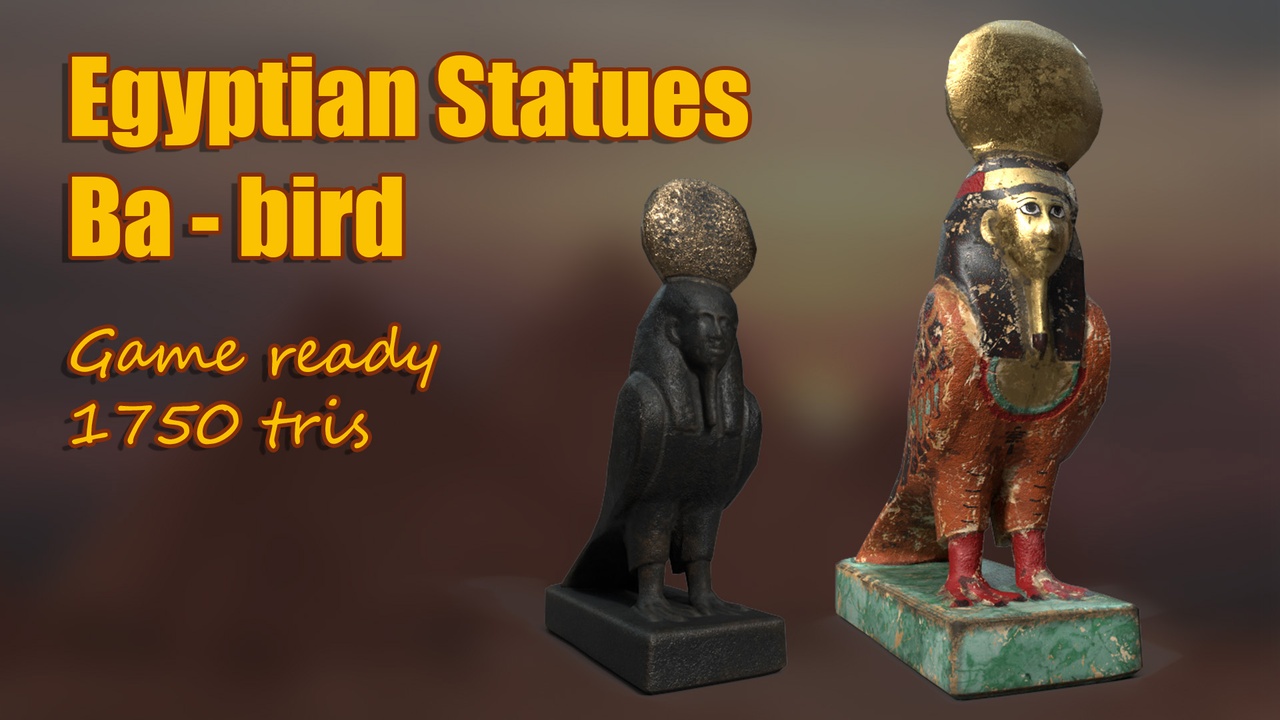 Media 1 for listing Egyptian Statues Pack - Game ready