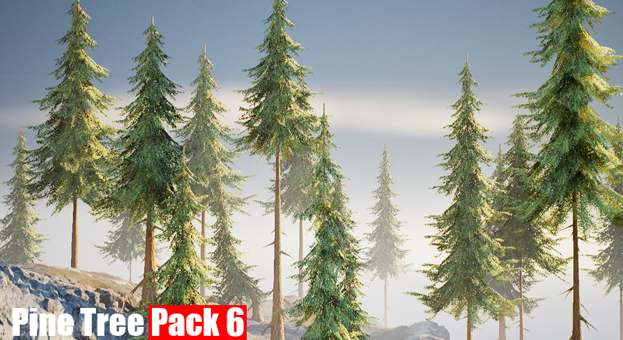 Realistic Pine Pack 6 (Mobile/Desktop) | Fab