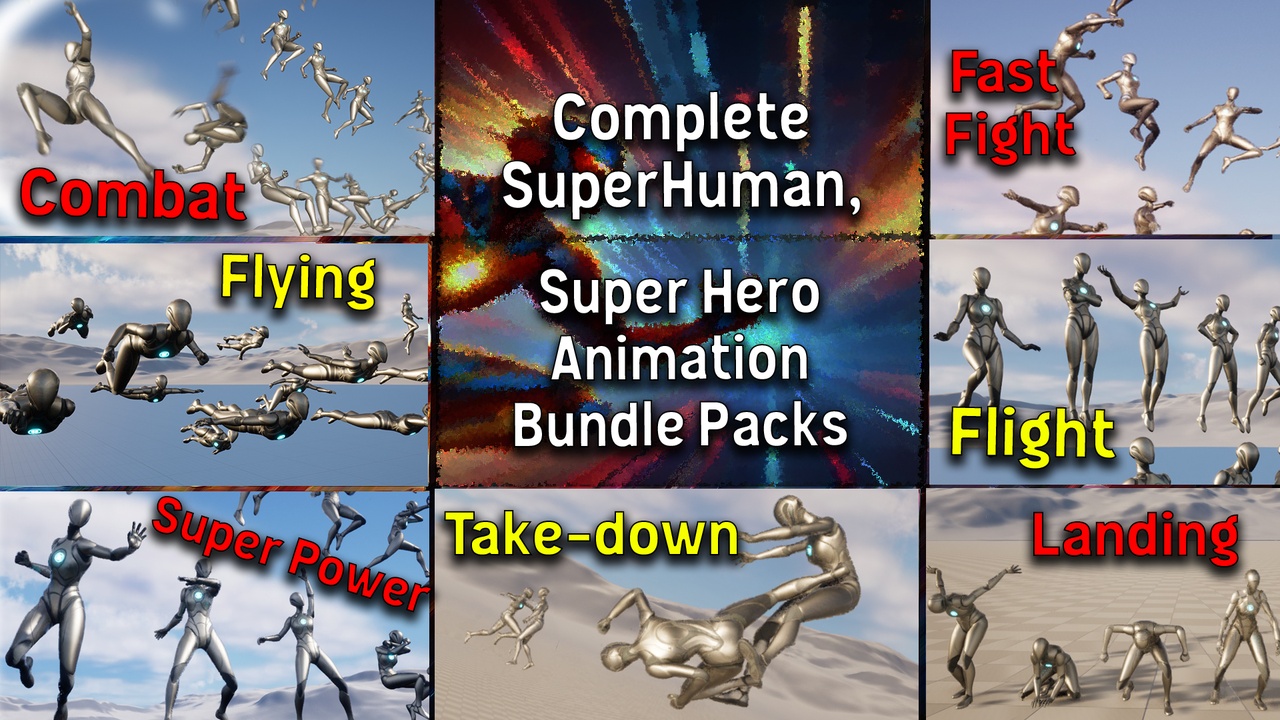 商品 Ultimate Superhero Complete Animations Bundle 的媒体 1