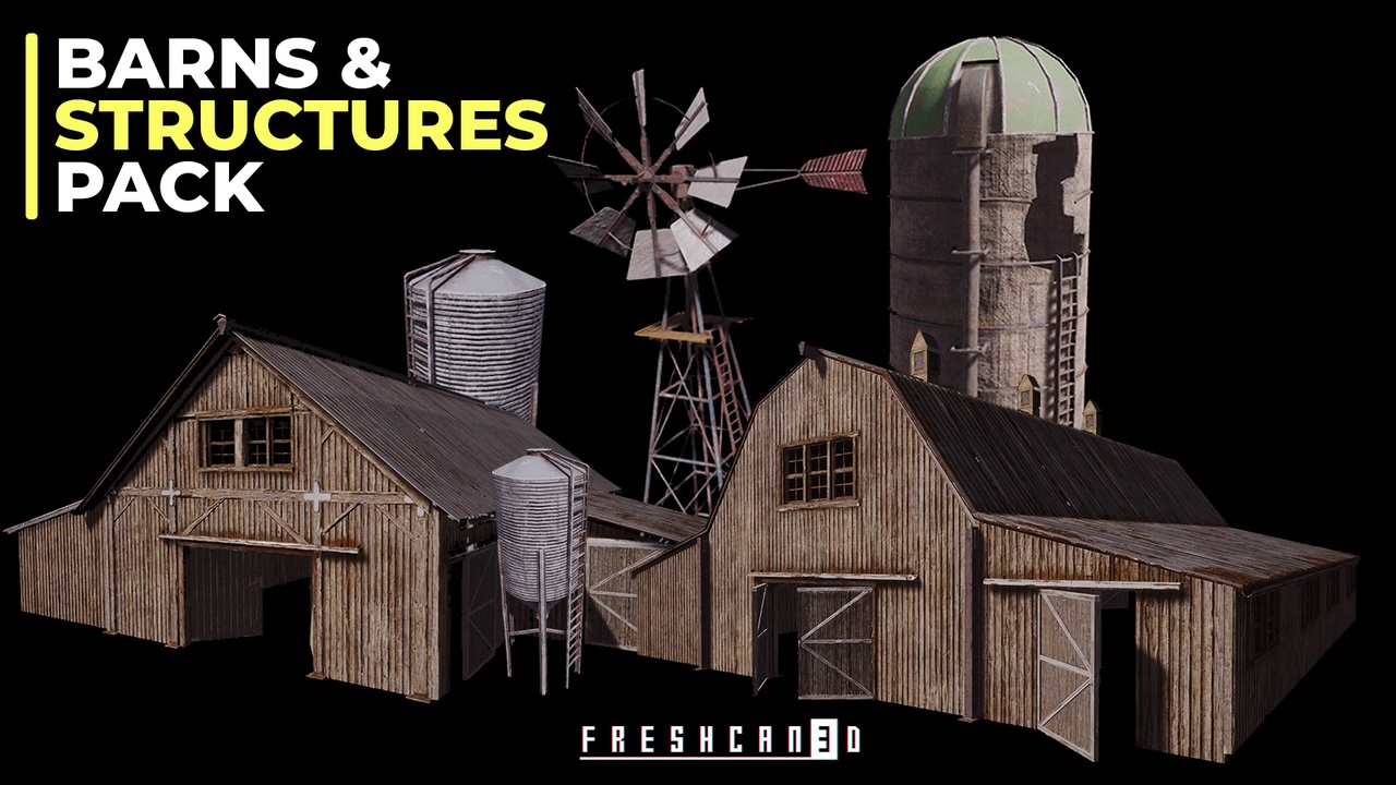 商品 Barnyard - Barns & Structures Pack 的媒体 1