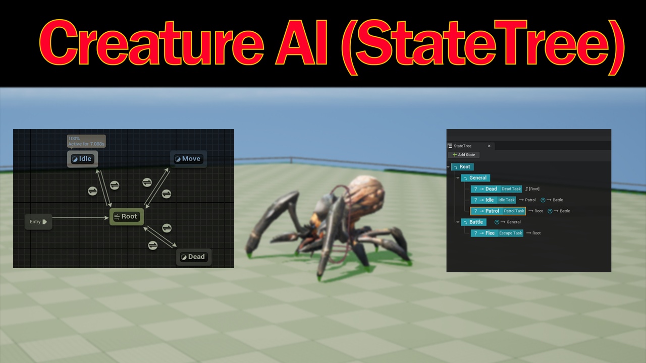 Media 1 for listing Creature AI (StateTree / Enemy)