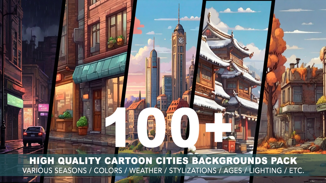Media 1 for listing 100+ CITY PIXEL BACKGROUNDS