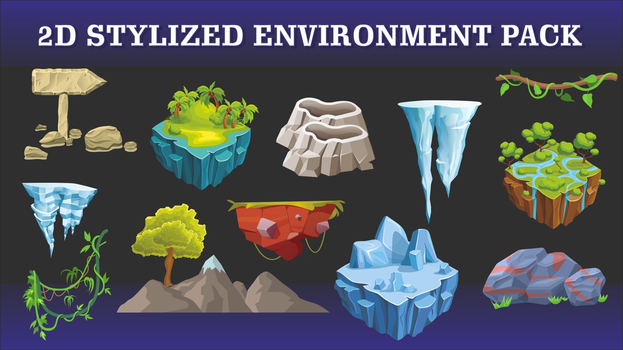 Media 1 for listing 2D Stylized Cartoon Environment Pack 01