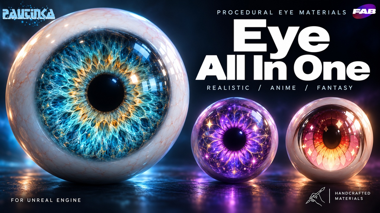 Media 1 for listing Eye All In One — Procedural Eye Materials
