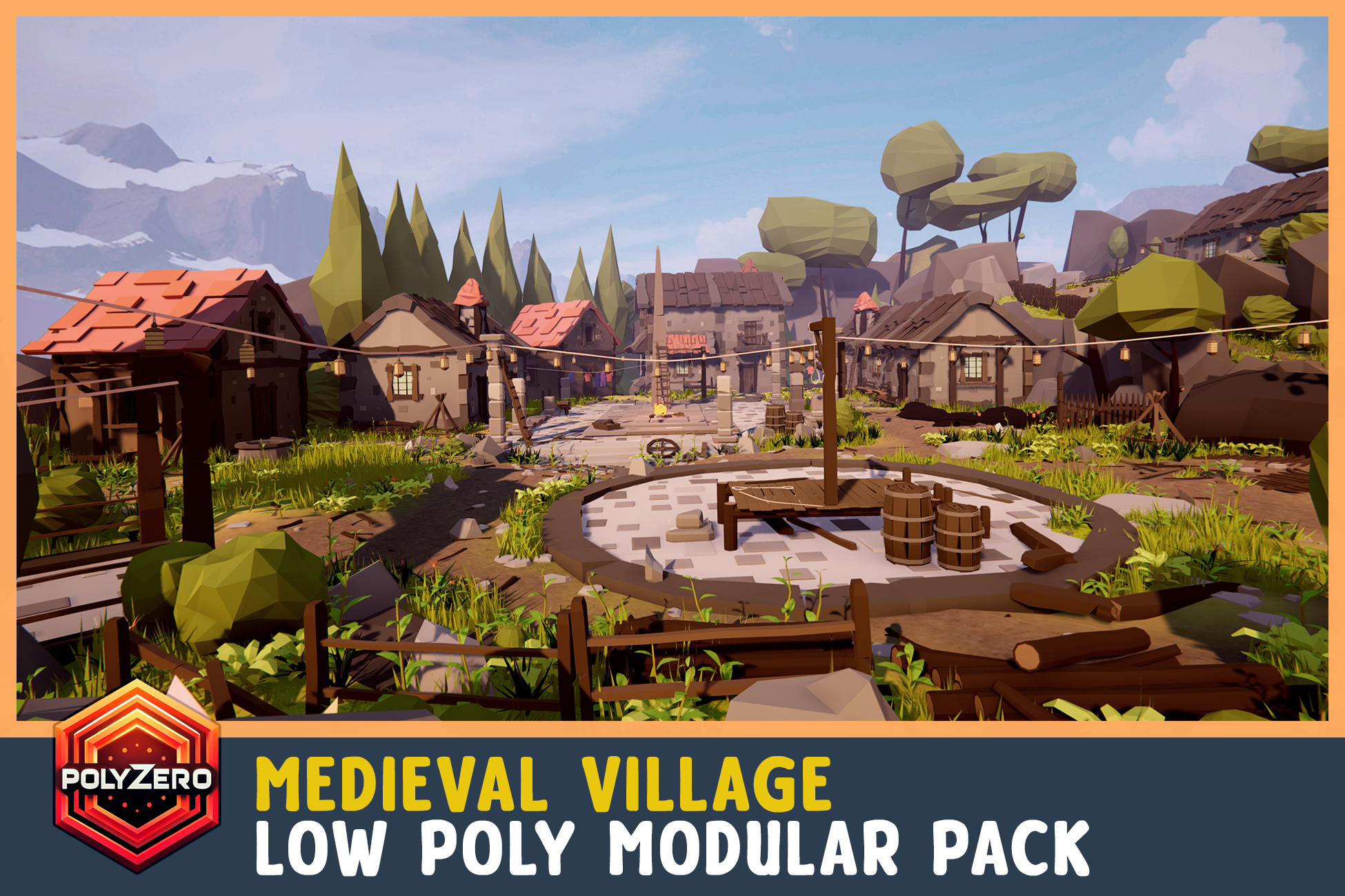 Medieval Village Modular Poly Pack | Fab