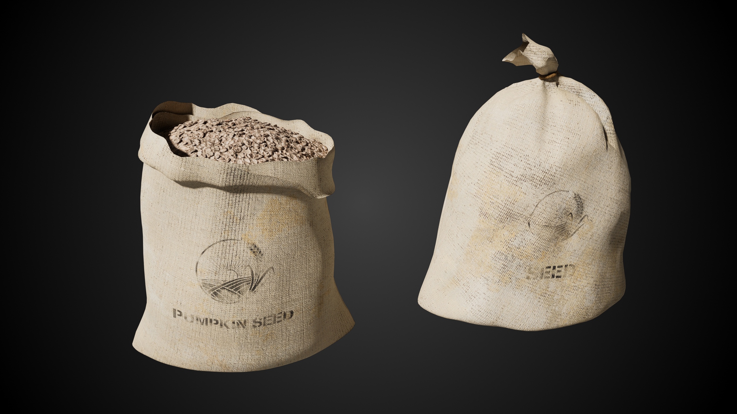 Media 1 for listing Grain Seed Sack Bag Industrial Prop