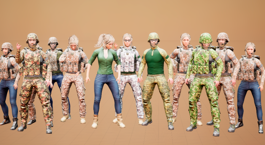 Modular Female Male Soldier | Fab