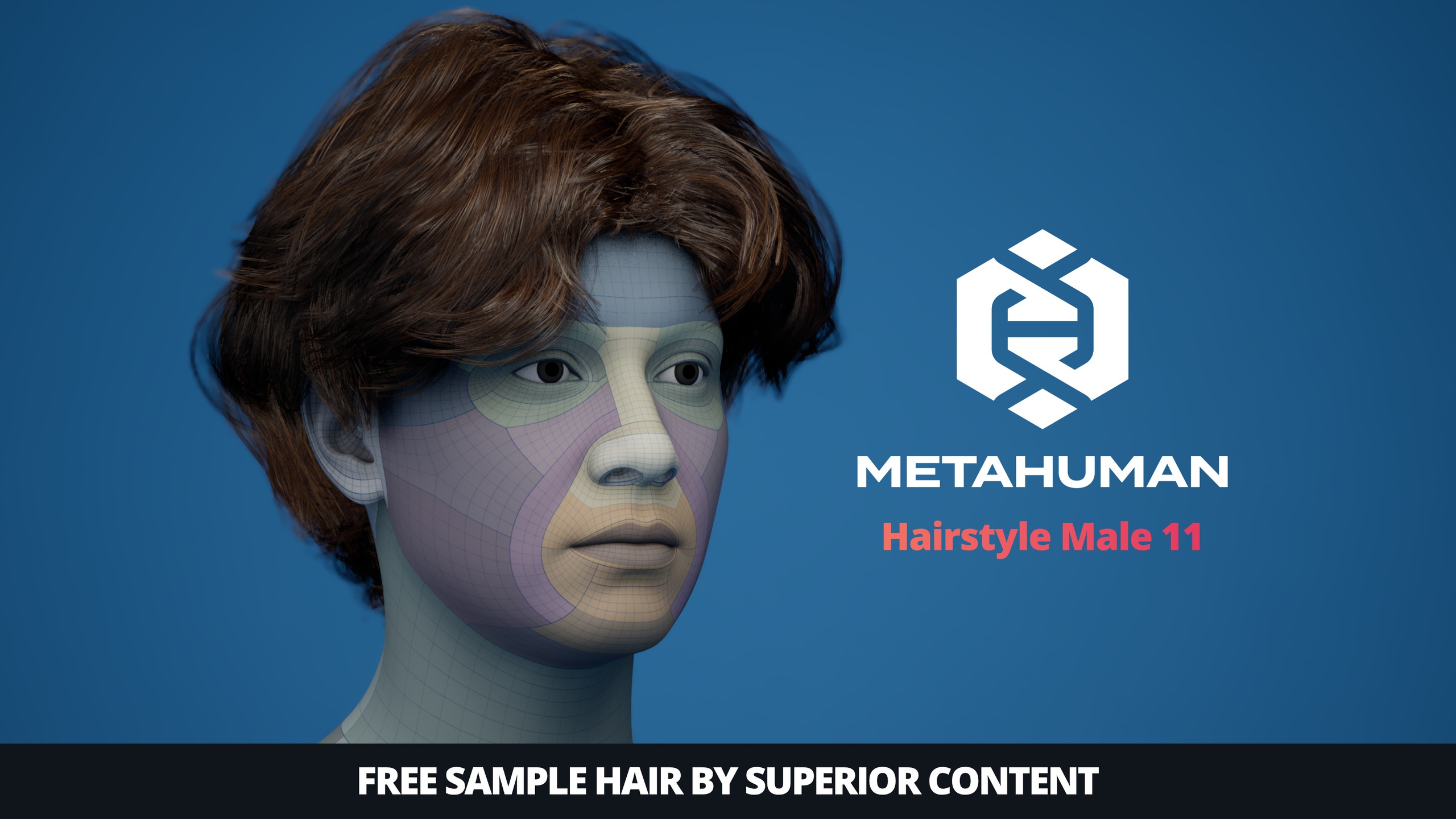 Media 1 for listing FREE Sample - MetaHuman Hairstyle Male 11 Groom
