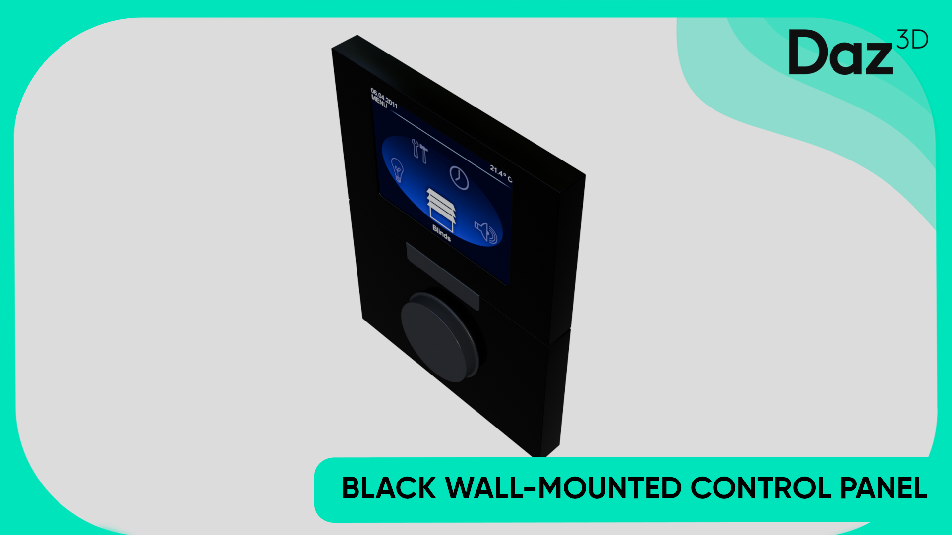 Control Panel Cladding Black Wall-Mounted Control Panel | Fab