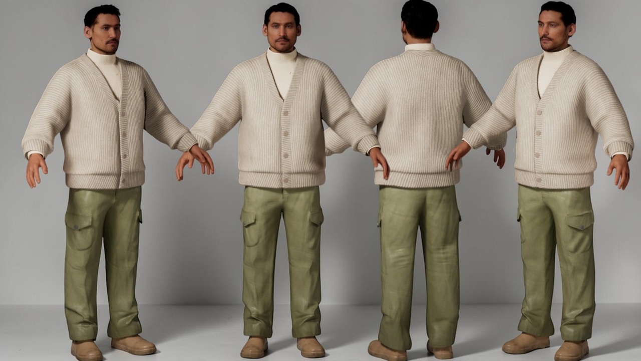 Media 1 for listing Unisex Cardigan Sweater - Metahuman Compatible