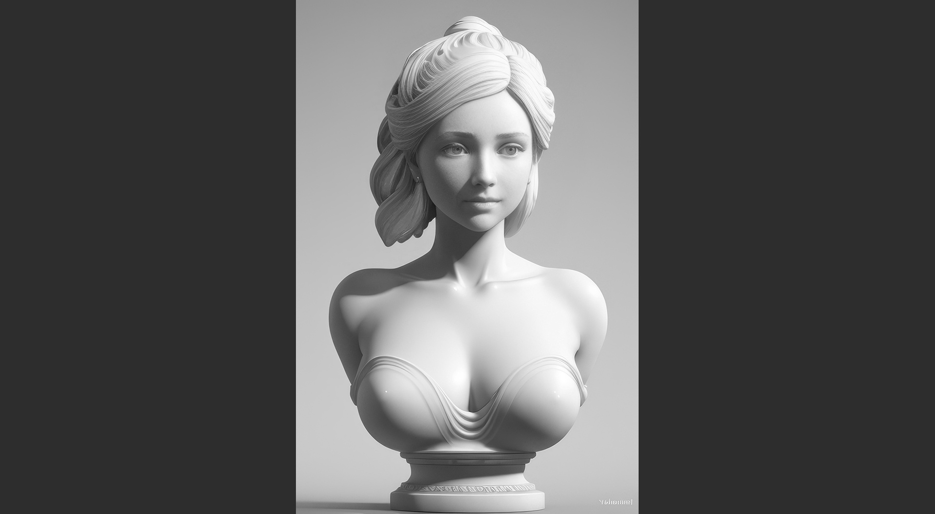 Media 1 for listing 033 High Detail Male Head White Model High Poly Art Sculpture print model