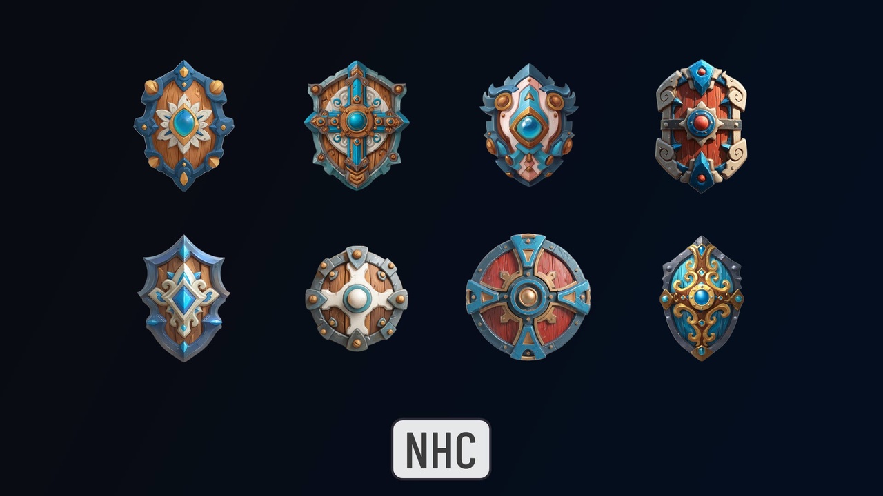 NHC - Cartoon Shield Assets 제품 등록을 위한 미디어 1개
