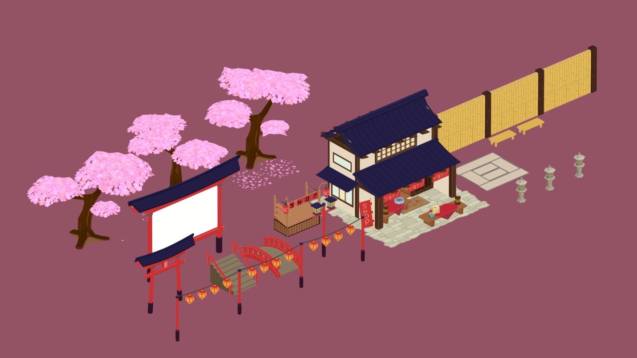 Media 1 for listing Isometric All Japanese Bundle Game Asset