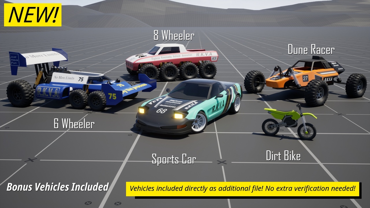 Media 1 for listing RKVA Rigless Kinematic Vehicle Animation