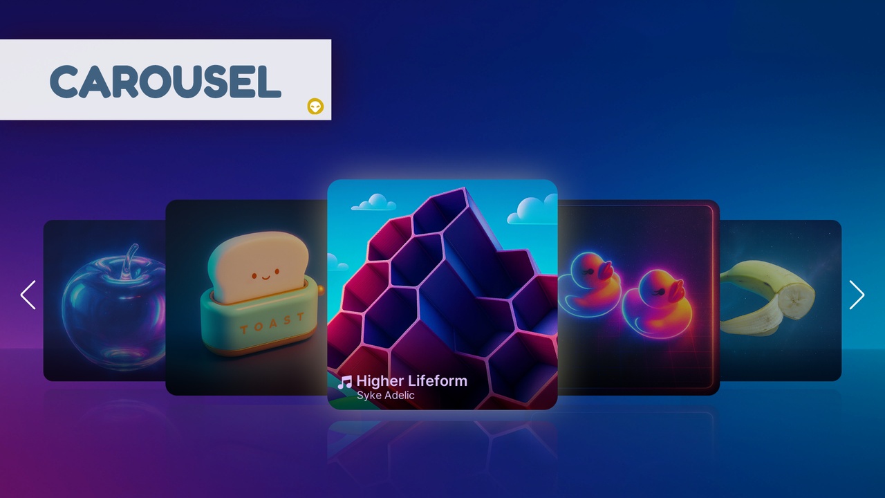 Media 1 for listing Slide Carousel - 3D Menu UI