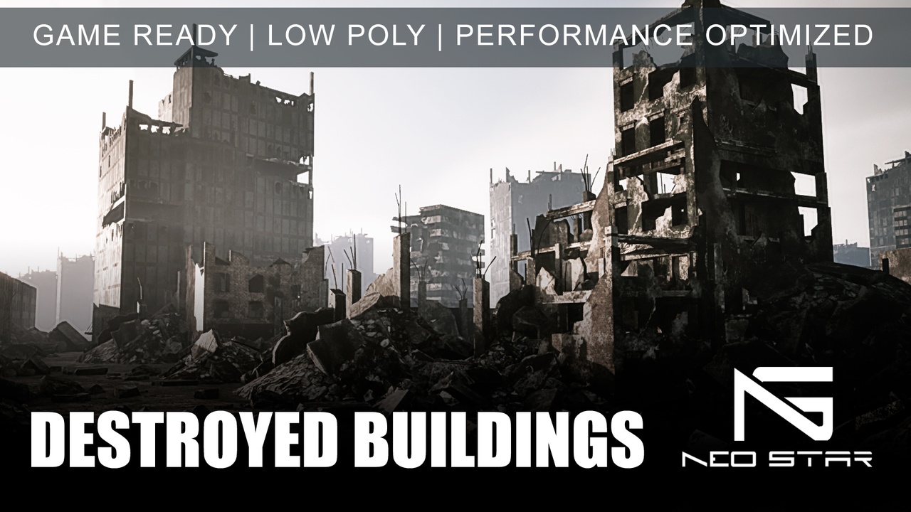 Media 1 for listing Low Poly Destroyed Buildings