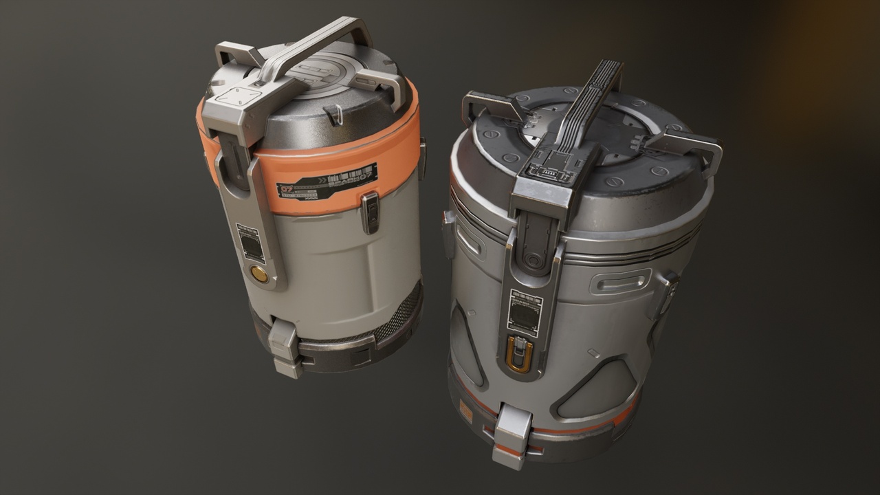 Media 1 for listing Sci-Fi Oil Drum B,Can,OilTank,bucket, Fuel drum,petrol tank