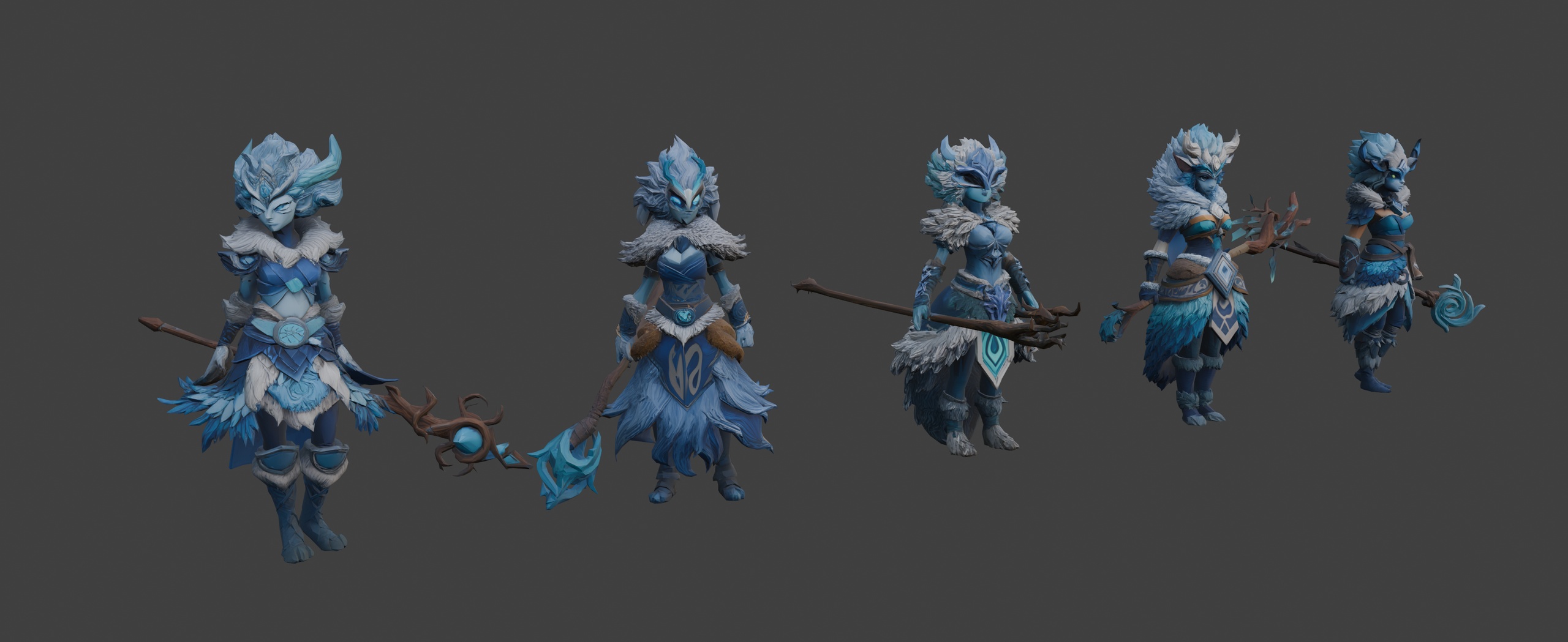 Media 1 for listing Fantasy Frost Witches ❄️(LowPoly)