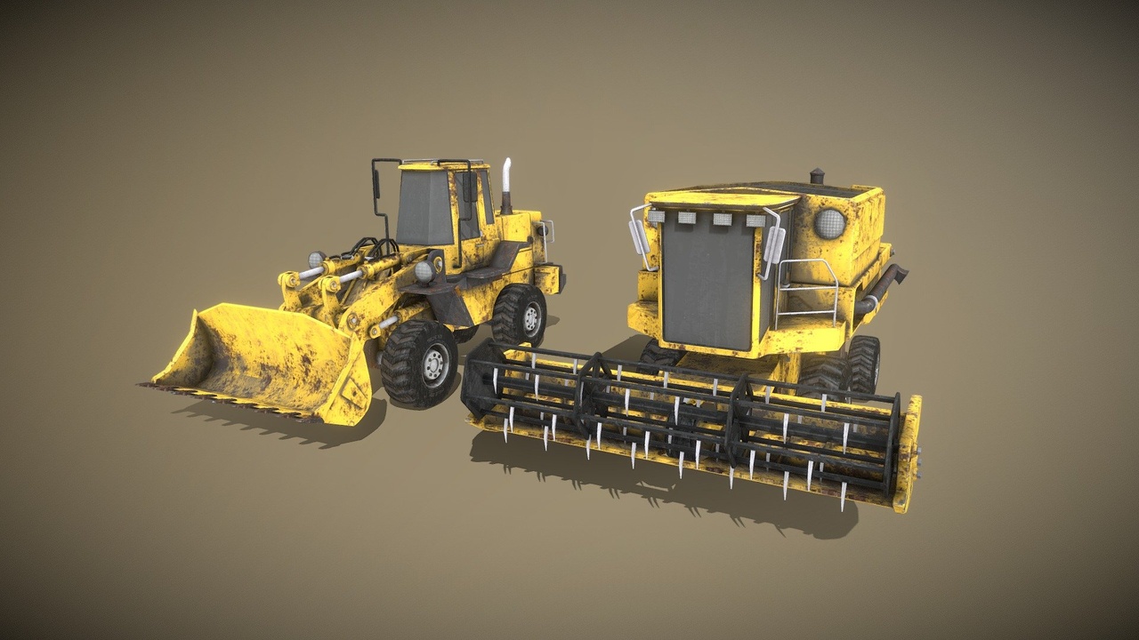 Media 1 for listing Farm Vehicles Pack | Digger & Harvester Trucks