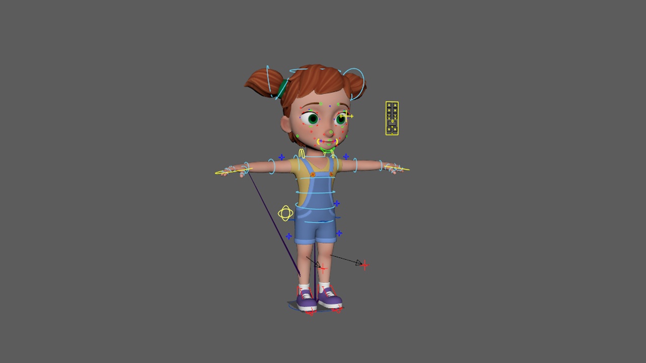 Media 1 for listing Little Girl Rig ( MAYA RIG )