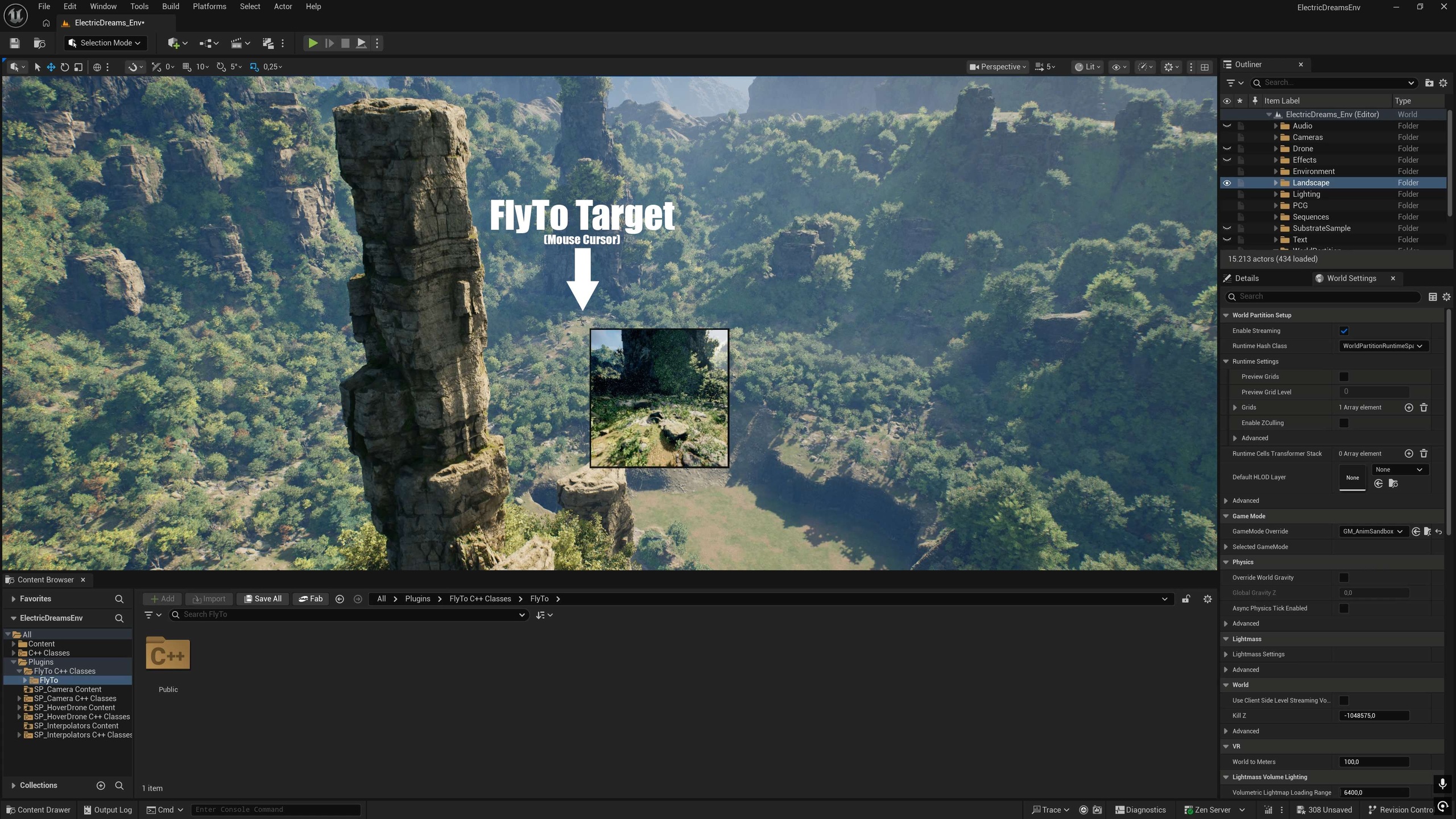 Media 1 for listing FlyTo - Fast Terrain Movement for UE