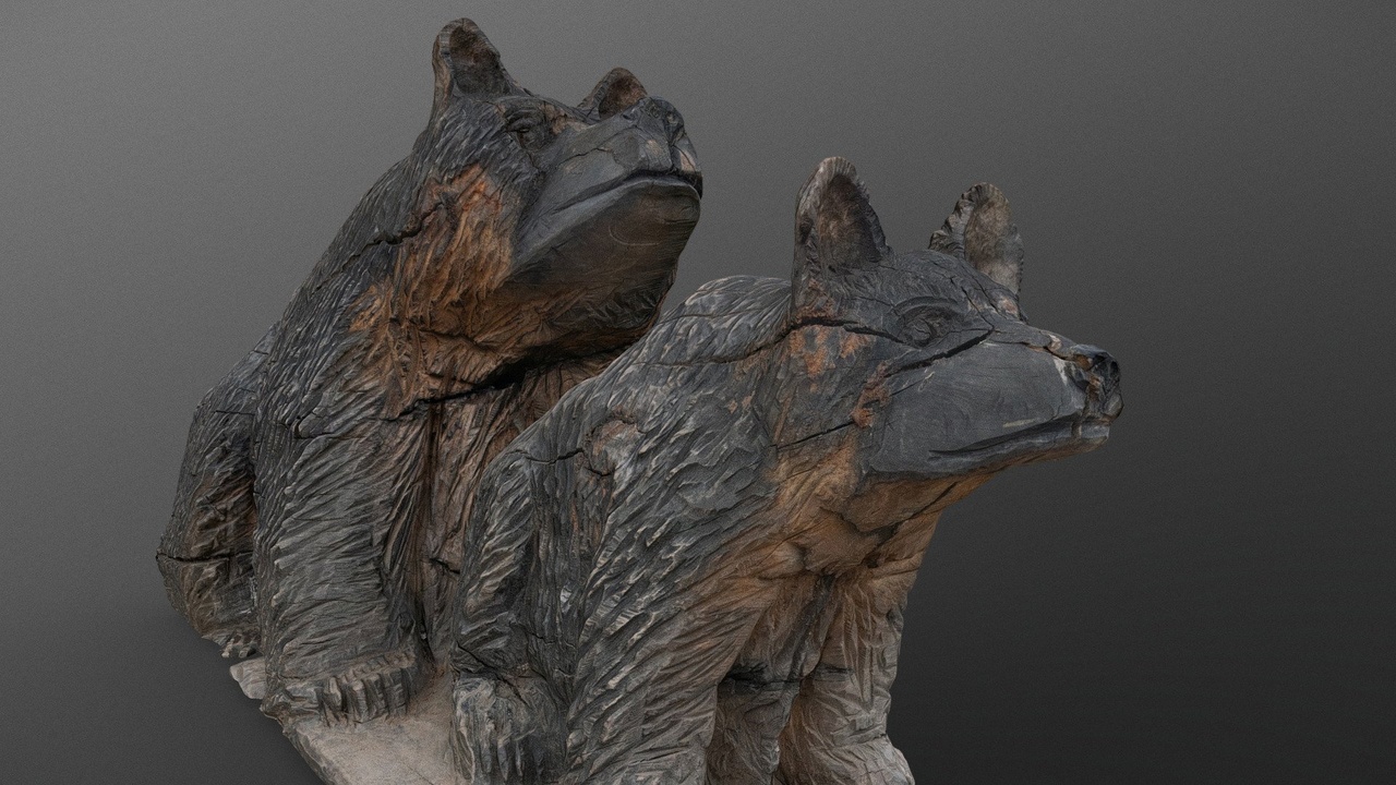 Media 1 for listing Wooden bears sculpture