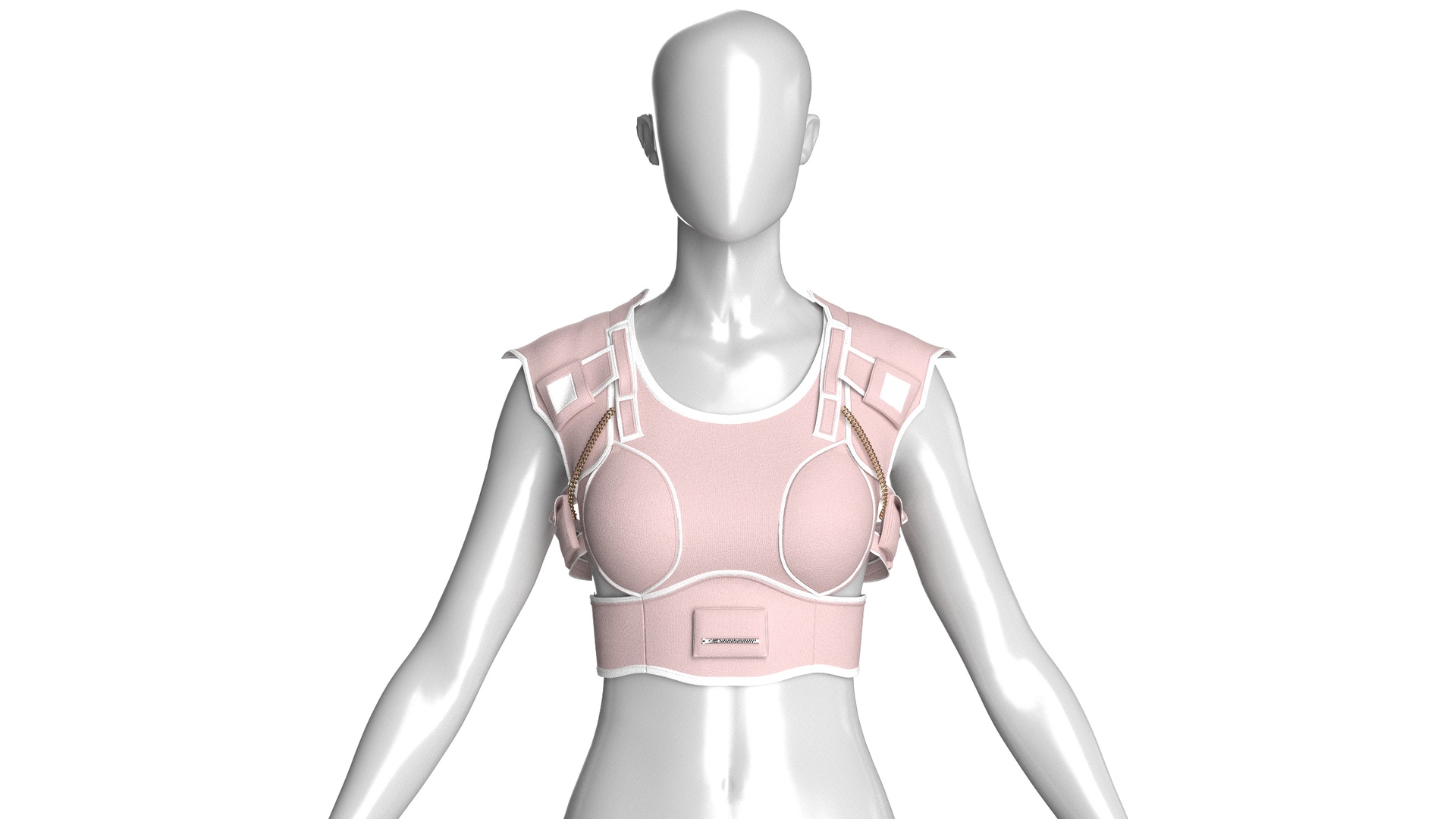 Media 1 for listing Girls Chest Chain Crop Top | High Poly